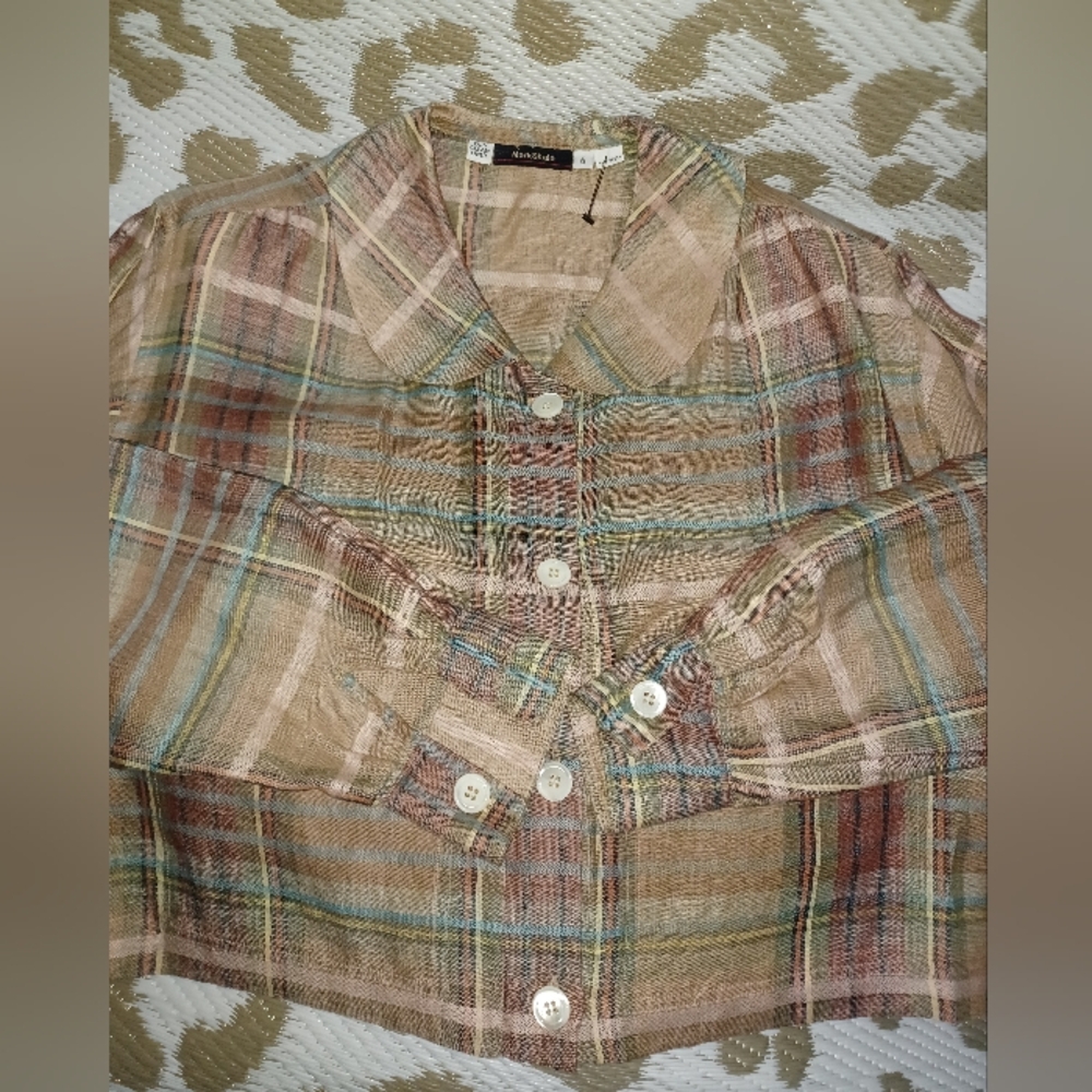 Vintagr Multicolor Plaid Women's Blazer
